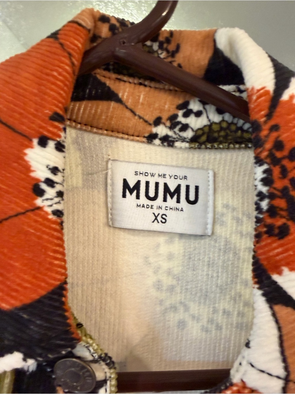 Show Me Your Mumu Everhart Floral Short-Sleeve Jumpsuit in Orange & White - Picture 2 of 2